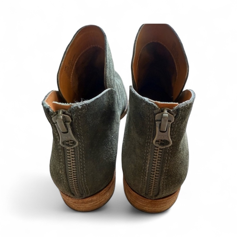 Kork-Ease Dark Olive Suede Ankle Booties - Picture 4 of 6